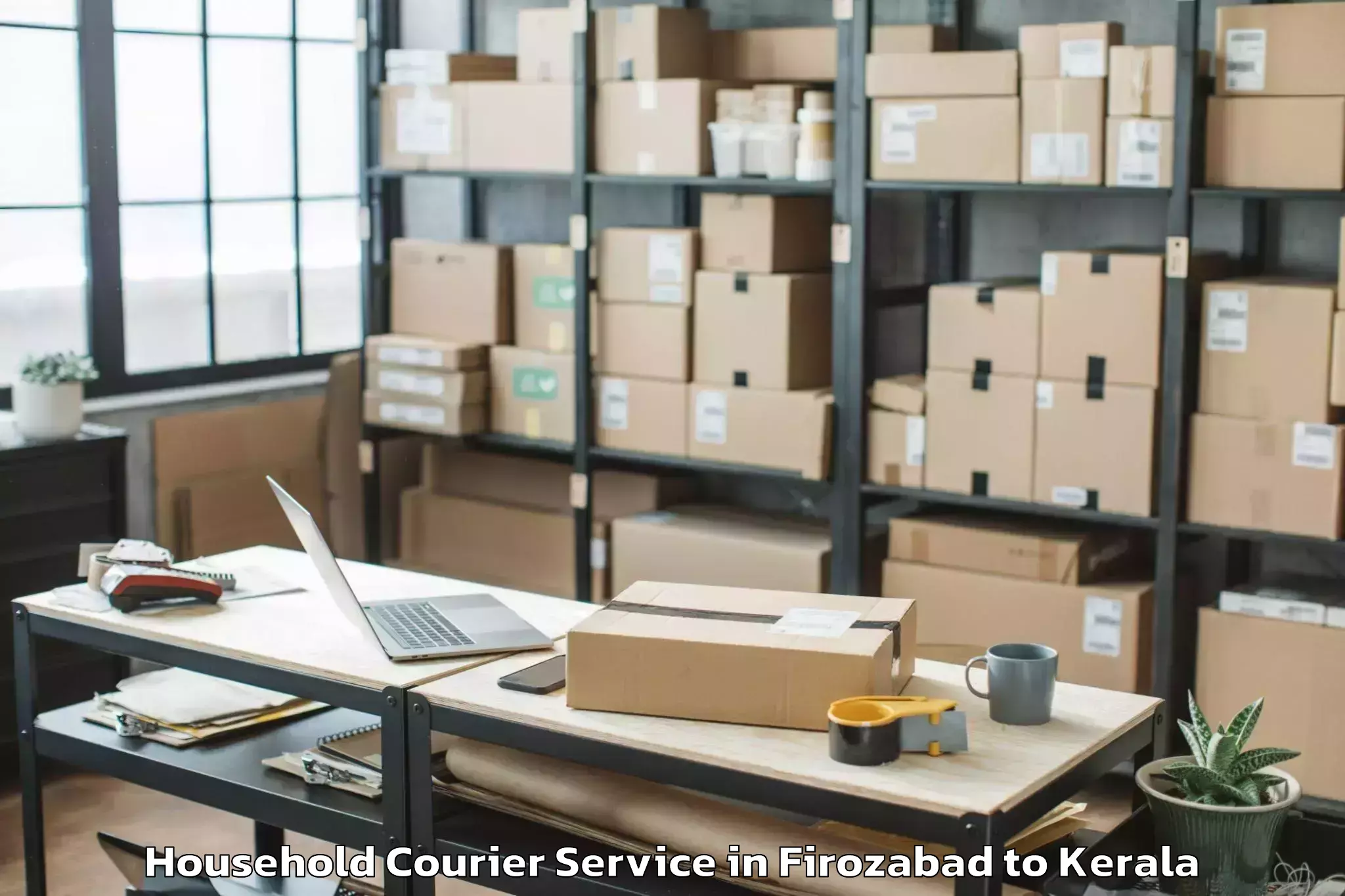 Book Firozabad to Ponmana Household Courier